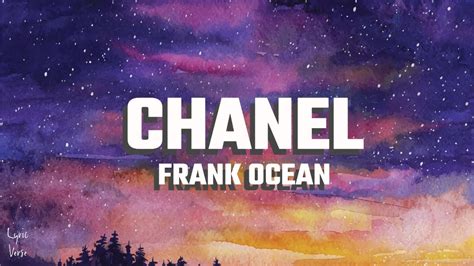 frank ocean chanel shoes|Frank Ocean Chanel lyrics.